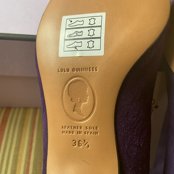 Lulu Guinness Nathalie Purple Shoes - Picture 6 of 8